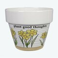 Youngs Ceramic Daffodil-Themed Planter 72147